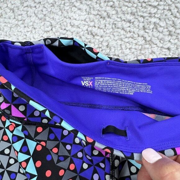 Victoria's Secret VSX Sport Knockout Tight Purple Geometric NWOT - Picture 5 of 10